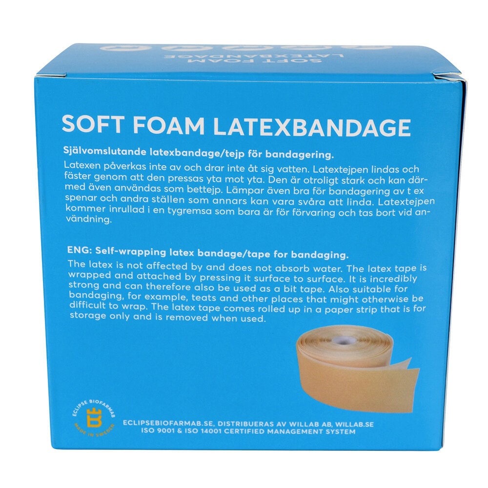 Soft foam latex bandage